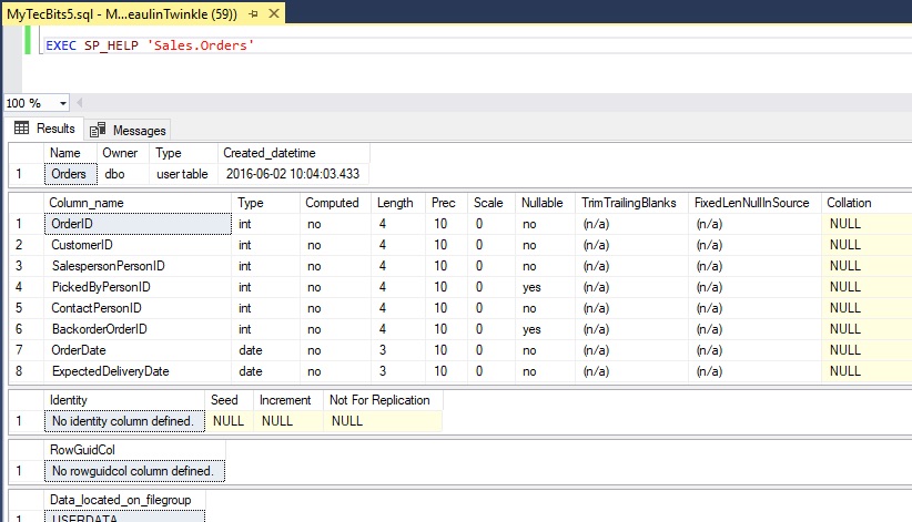 Getting The List Of Column Names Of A Table In Sql Server My Tec Bits