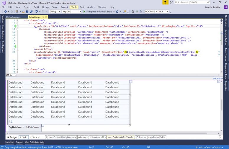 Using Bootstrap Table With GridView In ASP.NET | My Tec Bits