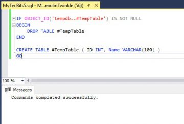 How To Drop Temporary Table If Exists In SQL Server? | My Tec Bits