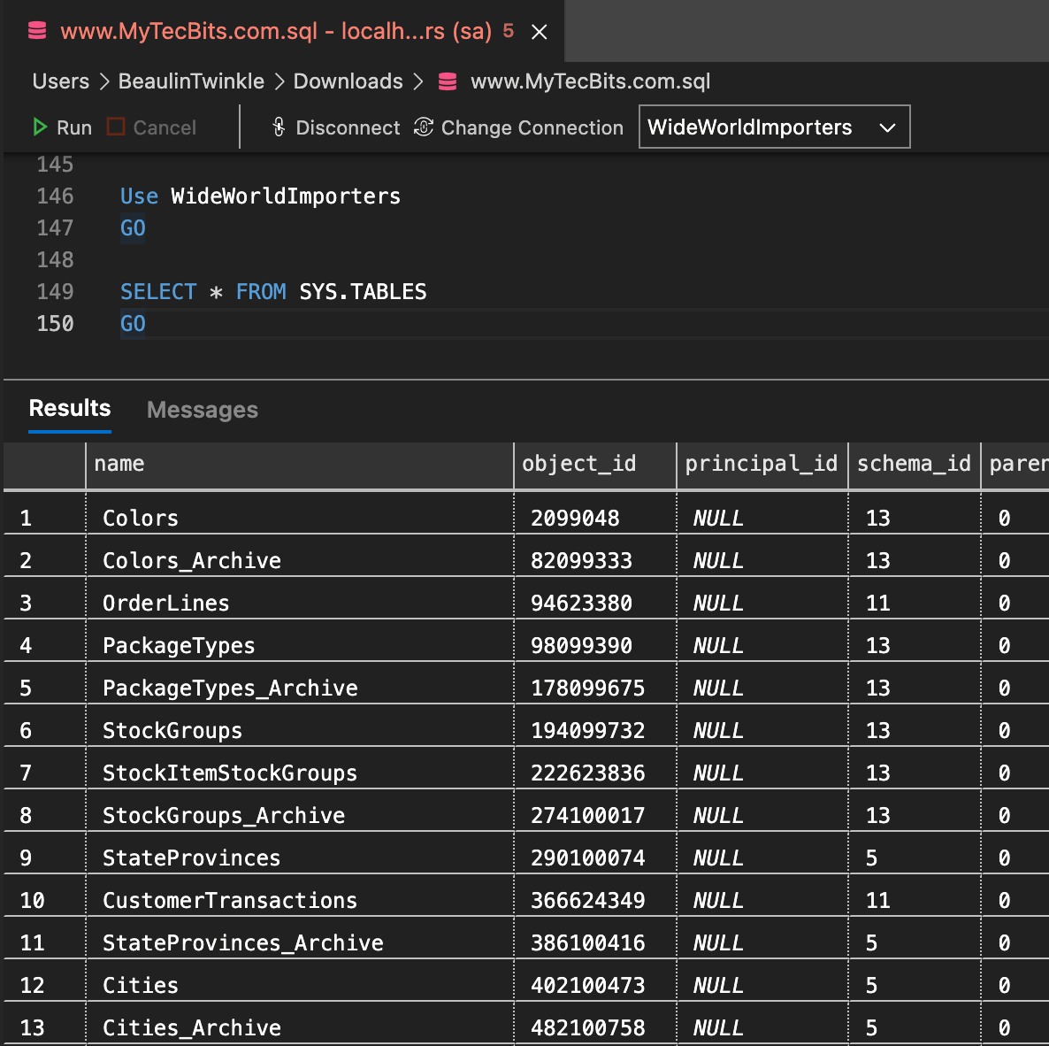 Get The List Of All Tables In A Database Using TSQL In SQL Server My 