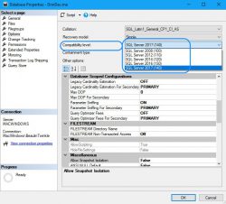 Compatibility Level Field Is Disabled In SQL Server | My Tec Bits