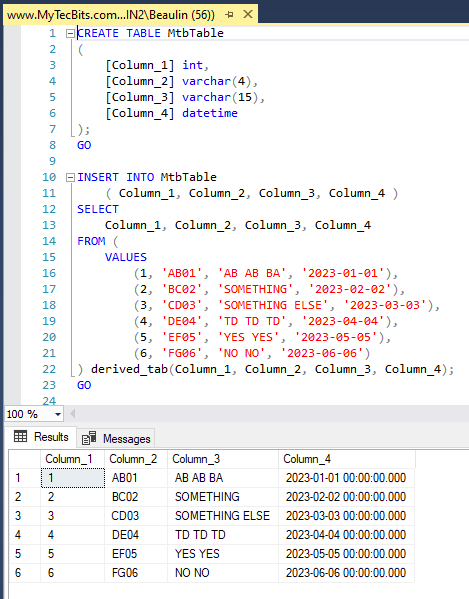 How To Insert Multiple Records With A Single SQL Query My Tec Bits