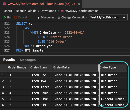 When In Sql Select Statement